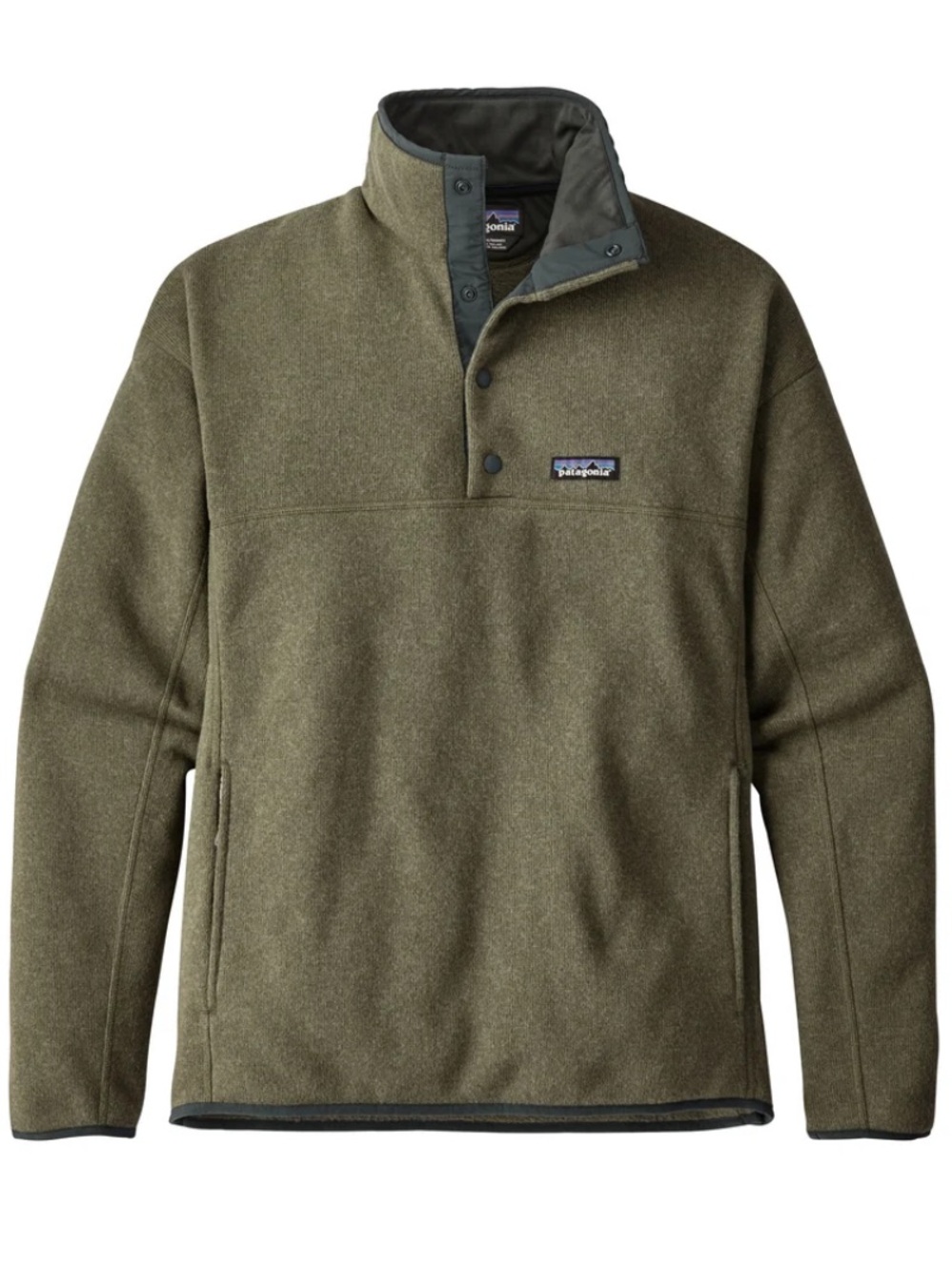 Patagonia Better Sweater Men’s Olive Green Button Snap Fleece Marsupial Pullover